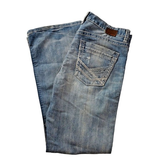BKE Other - BKE Jeans Men's 36L x 34 Blue Tyler Straight Leg Light Wash Light Distressing